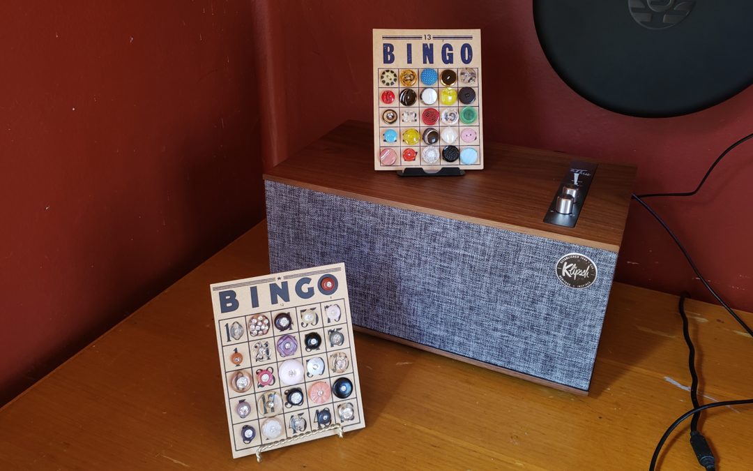 Love in Bingo Buttons & a Speaker Box